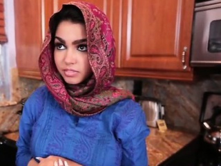 Hijab wearing muslim teen Ada creampied by her new master